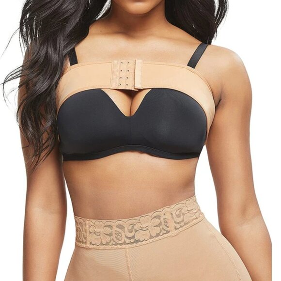 Post-Surgical Breast Band 3 Rows Hooks Chest Strap Wireless Two-Piece Sport Bra - Picture 7 of 8